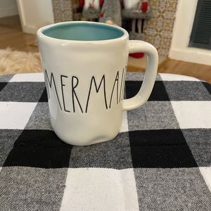 Rae Dunn Mermaid Mug teal inside